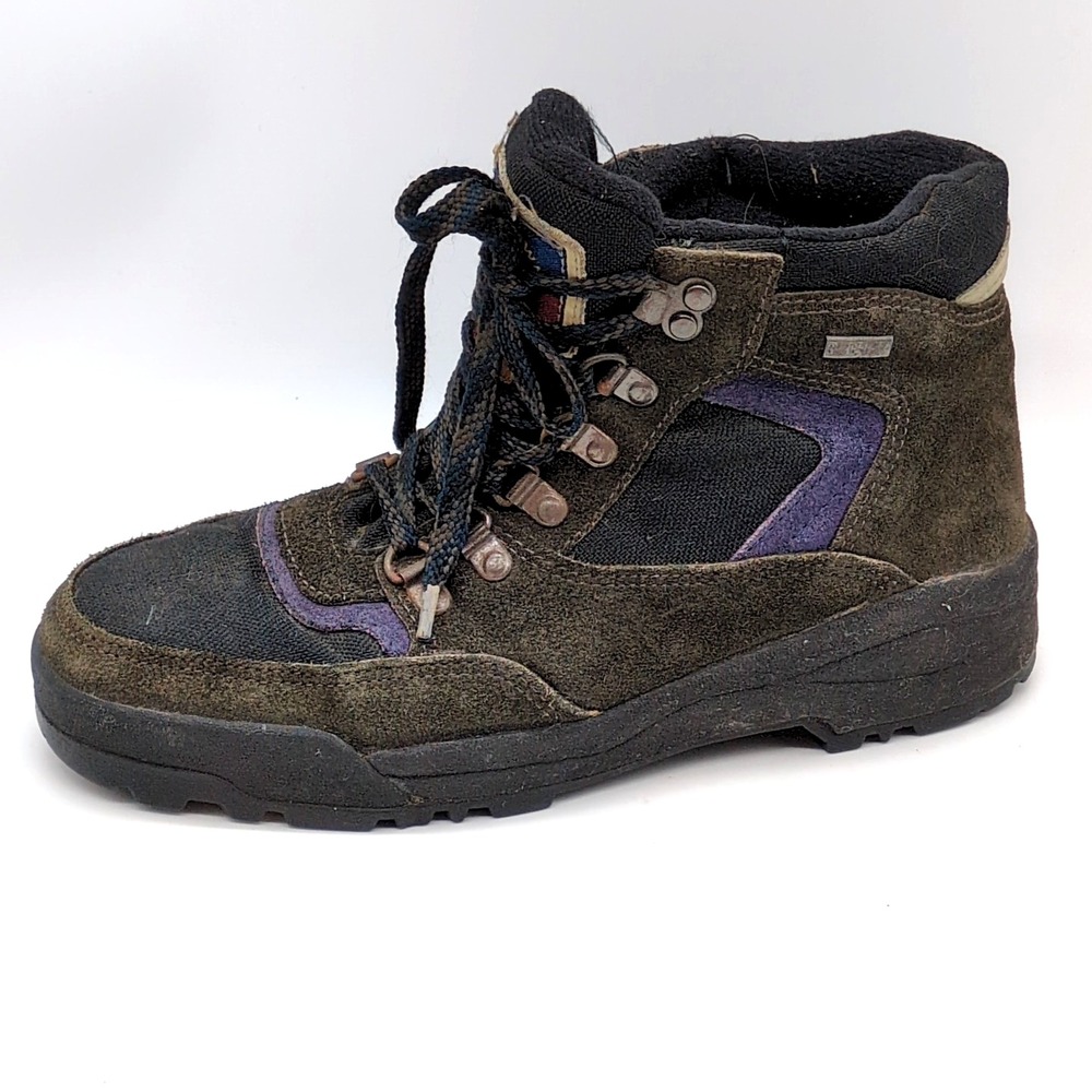 H H Brown Boots Womens Brown 7.5 Waterproof Ankle Hiking‎ Shoe Suede Gore Tex